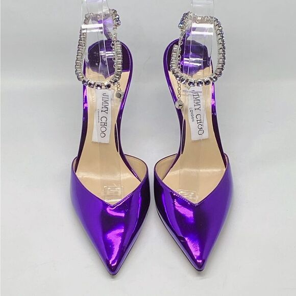 Jimmy Choo Saeda 100 patent leather pumps size 37.5 - Picture 4 of 14